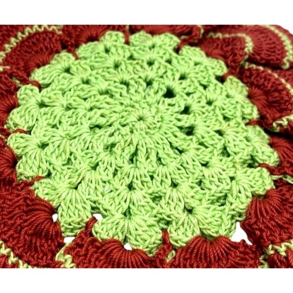 3D Vntg Crocheted Doily Trivet Coaster Hotpad Potholder Home Table Decor - Picture 4 of 10